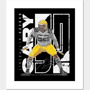 Rashan Gary Green Bay Stretch Posters and Art